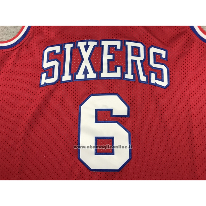 Maglia Philadelphia 76ers Julius Erving #6 Mitchell & Ness 1982-83 Rosso